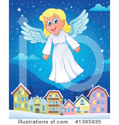 Royalty-Free (RF) Angel Clipart Illustration by visekart - Stock Sample #1365935