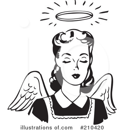 Royalty-Free (RF) Angel Clipart Illustration by BestVector - Stock Sample #210420