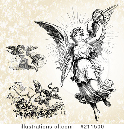 Royalty-Free (RF) Angel Clipart Illustration by BestVector - Stock Sample #211500