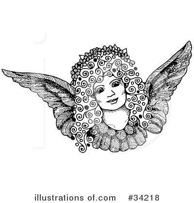 Royalty-Free (RF) Angel Clipart Illustration by C Charley-Franzwa - Stock Sample #34218