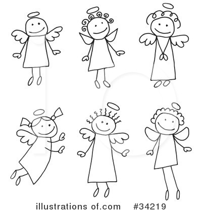 Royalty-Free (RF) Angel Clipart Illustration by C Charley-Franzwa - Stock Sample #34219