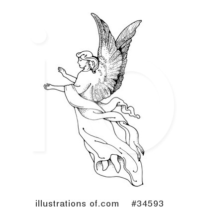 Royalty-Free (RF) Angel Clipart Illustration by C Charley-Franzwa - Stock Sample #34593