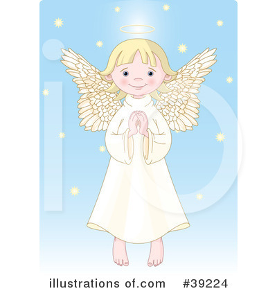 Royalty-Free (RF) Angel Clipart Illustration by Pushkin - Stock Sample #39224