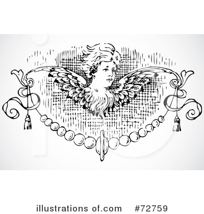 Royalty-Free (RF) Angel Clipart Illustration by BestVector - Stock Sample #72759