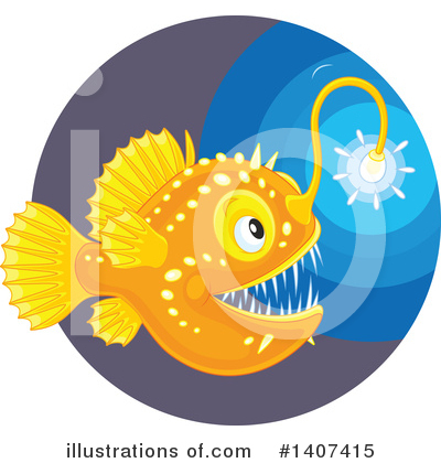 Angler Fish Clipart #1407415 by Alex Bannykh