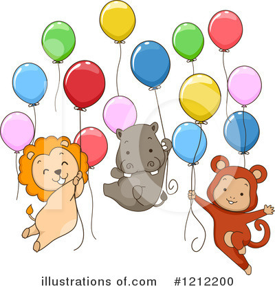 Party Balloons Clipart #1212200 by BNP Design Studio