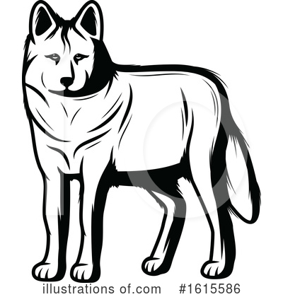 Wolf Clipart #1615586 by Vector Tradition SM