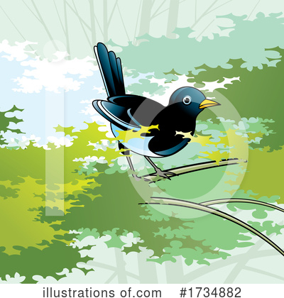 Magpie Clipart #1734882 by Lal Perera