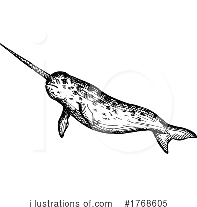 Narwhal Clipart #1768605 by Vector Tradition SM