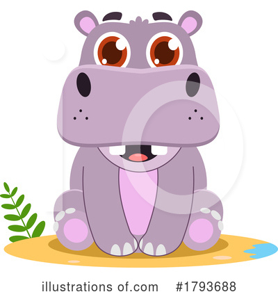 Hippo Clipart #1793688 by Hit Toon