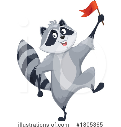 Raccoon Clipart #1805365 by Vector Tradition SM
