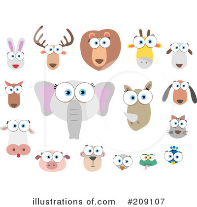 Animal Face Clipart #209107 by Qiun