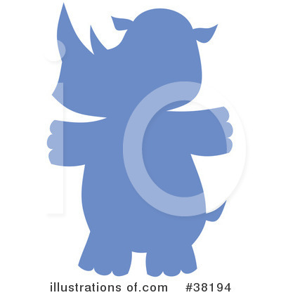 Royalty-Free (RF) Animal Silhouette Clipart Illustration by Alex Bannykh - Stock Sample #38194