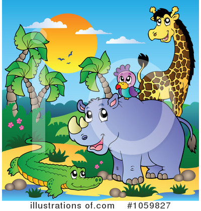 Royalty-Free (RF) Animals Clipart Illustration by visekart - Stock Sample #1059827