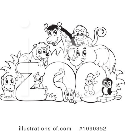 Royalty-Free (RF) Animals Clipart Illustration by visekart - Stock Sample #1090352