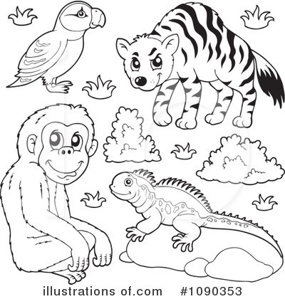 Royalty-Free (RF) Animals Clipart Illustration by visekart - Stock Sample #1090353
