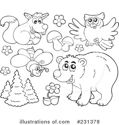 Royalty-Free (RF) Animals Clipart Illustration by visekart - Stock Sample #231378