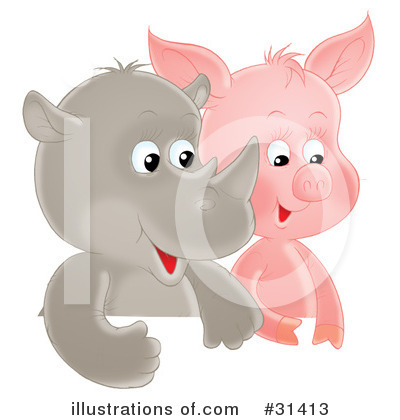 Pigs Clipart #31413 by Alex Bannykh