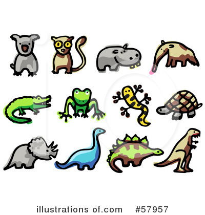 Royalty-Free (RF) Animals Clipart Illustration by NL shop - Stock Sample #57957
