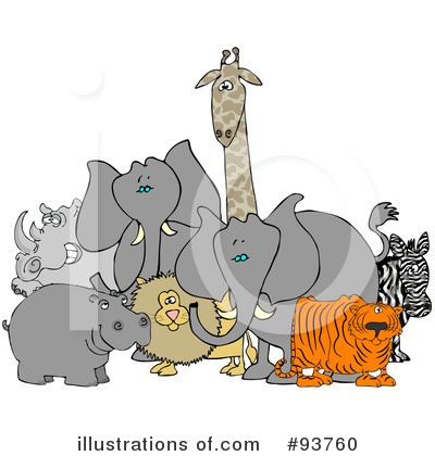 Royalty-Free (RF) Animals Clipart Illustration by djart - Stock Sample #93760