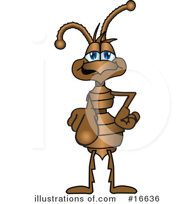 Royalty-Free (RF) Ant Character Clipart Illustration by Mascot Junction - Stock Sample #16636