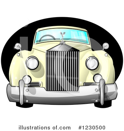 Royalty-Free (RF) Antique Car Clipart Illustration by djart - Stock Sample #1230500