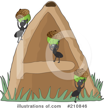 Royalty-Free (RF) Ants Clipart Illustration by Maria Bell - Stock Sample #210846