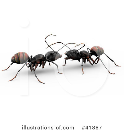 Royalty-Free (RF) Ants Clipart Illustration by Leo Blanchette - Stock Sample #41887