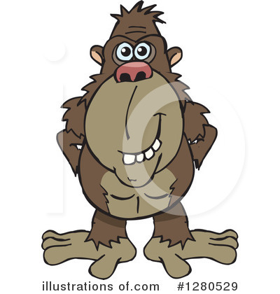Royalty-Free (RF) Ape Clipart Illustration by Dennis Holmes Designs - Stock Sample #1280529