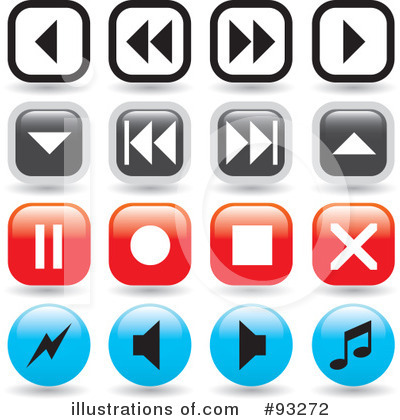 Royalty-Free (RF) App Buttons Clipart Illustration by Arena Creative - Stock Sample #93272