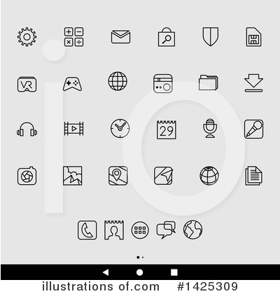 Royalty-Free (RF) App Icons Clipart Illustration by cidepix - Stock Sample #1425309