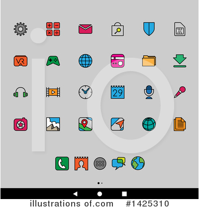 Royalty-Free (RF) App Icons Clipart Illustration by cidepix - Stock Sample #1425310