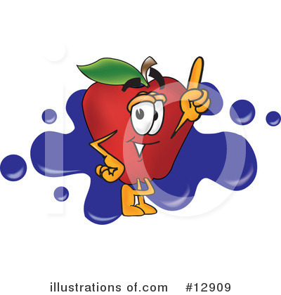 Apple Character Clipart #12909 by Mascot Junction