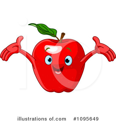 Royalty-Free (RF) Apple Clipart Illustration by Pushkin - Stock Sample #1095649