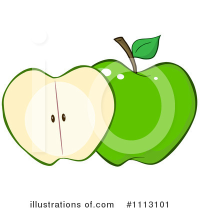 Green Apple Clipart #1113101 by Hit Toon