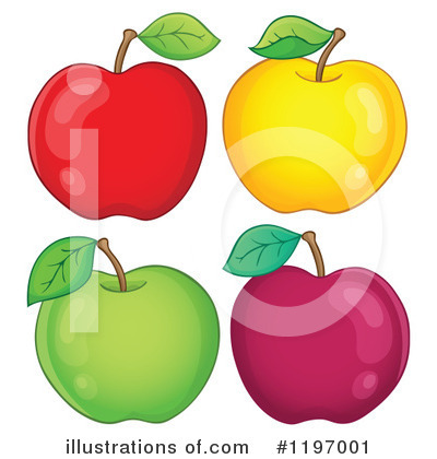 Royalty-Free (RF) Apple Clipart Illustration by visekart - Stock Sample #1197001