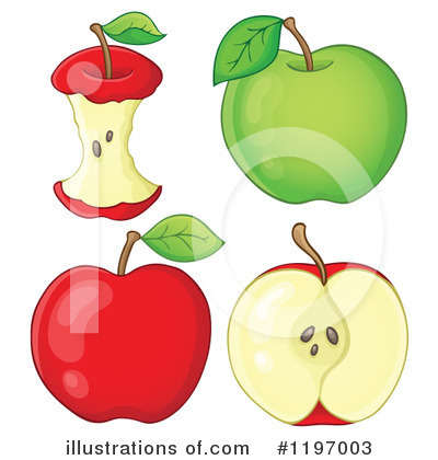 Royalty-Free (RF) Apple Clipart Illustration by visekart - Stock Sample #1197003