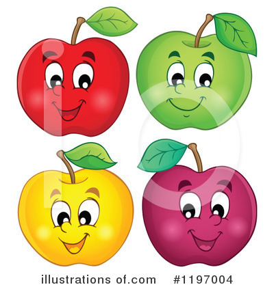 Royalty-Free (RF) Apple Clipart Illustration by visekart - Stock Sample #1197004