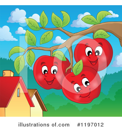 Royalty-Free (RF) Apple Clipart Illustration by visekart - Stock Sample #1197012