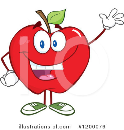 Royalty-Free (RF) Apple Clipart Illustration by Hit Toon - Stock Sample #1200076
