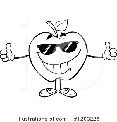 Royalty-Free (RF) Apple Clipart Illustration by Hit Toon - Stock Sample #1203228