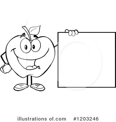 Royalty-Free (RF) Apple Clipart Illustration by Hit Toon - Stock Sample #1203246