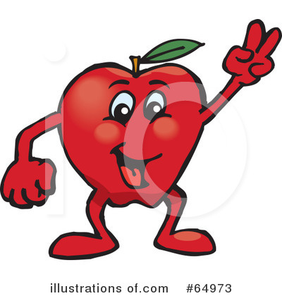 Royalty-Free (RF) Apple Clipart Illustration by Dennis Holmes Designs - Stock Sample #64973