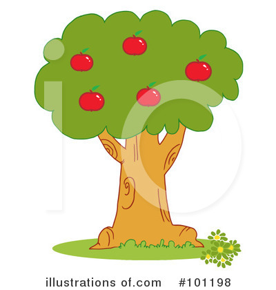 Royalty-Free (RF) Apple Tree Clipart Illustration by Hit Toon - Stock Sample #101198