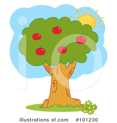 Royalty-Free (RF) Apple Tree Clipart Illustration by Hit Toon - Stock Sample #101230