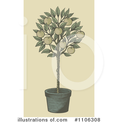 Royalty-Free (RF) Apple Tree Clipart Illustration by Any Vector - Stock Sample #1106308
