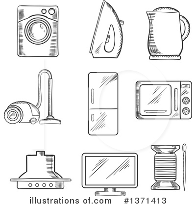 Washing Machine Clipart #1371413 by Vector Tradition SM