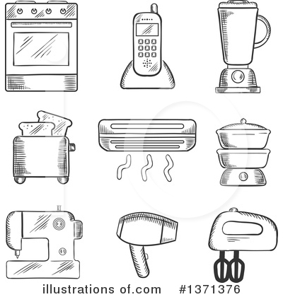 Royalty-Free (RF) Appliances Clipart Illustration by Vector Tradition SM - Stock Sample #1371376