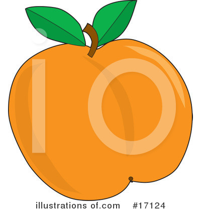 Royalty-Free (RF) Apricot Clipart Illustration by Maria Bell - Stock Sample #17124