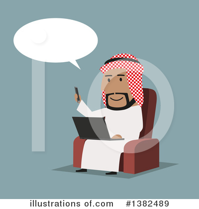 Arabian Businessman Clipart #1382489 by Vector Tradition SM